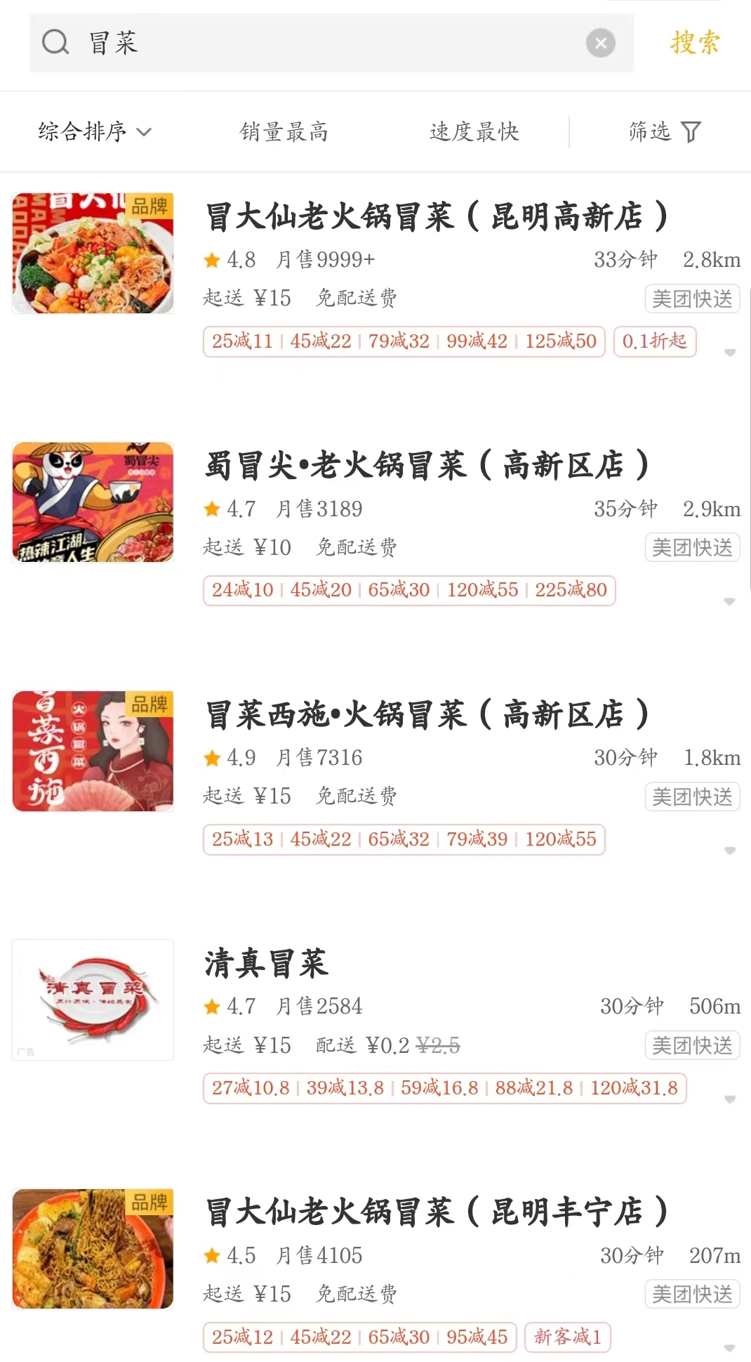 昆明冒菜加盟店经营数据情况
